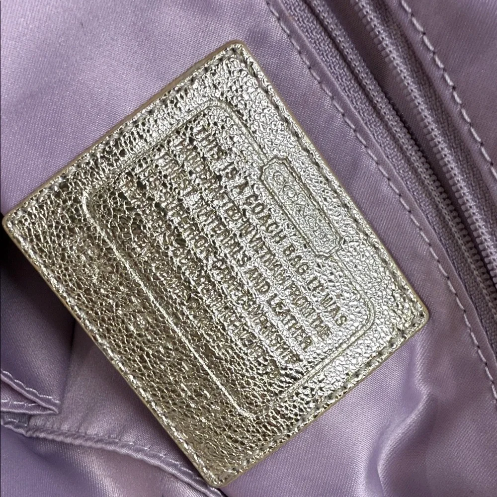 Coach Plaid Beige and Lavender Crossbody Bag